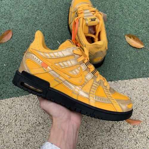 Authentic OFF-WHITE x Nike Air Rubber Dunk “University Gold”