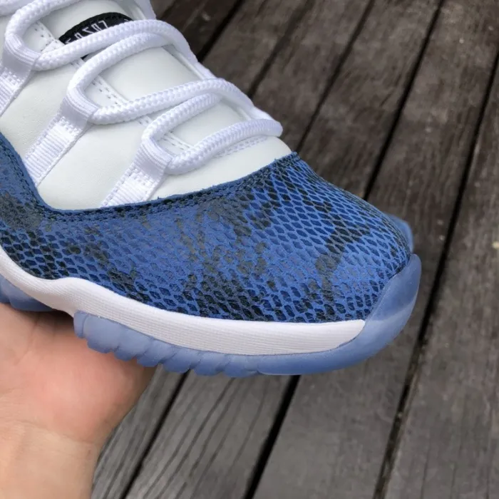 Authentic Air Jordan 11 Low “Navy Blue Snakeskin”