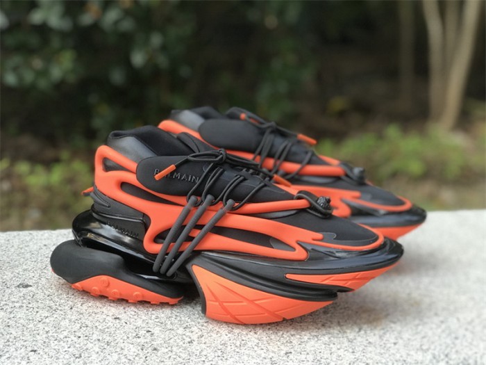 Balmain Unicorn Low-Top Orange Black