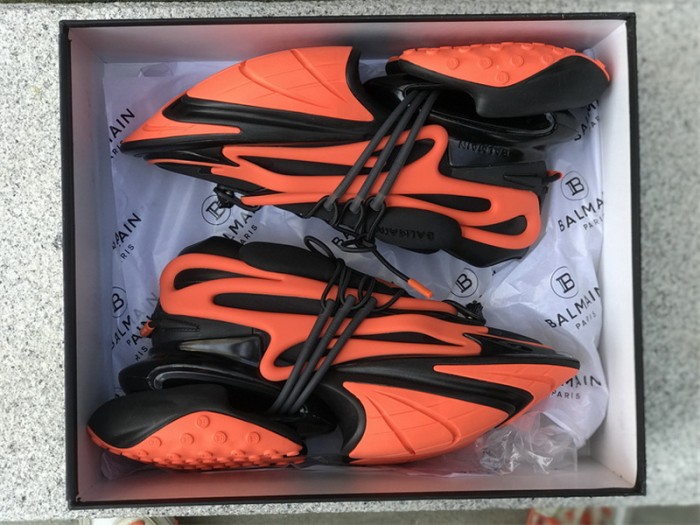 Balmain Unicorn Low-Top Orange Black