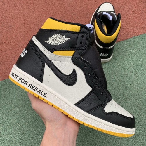 Authentic Air Jordan 1 NRG “No L’s” Black Yellow