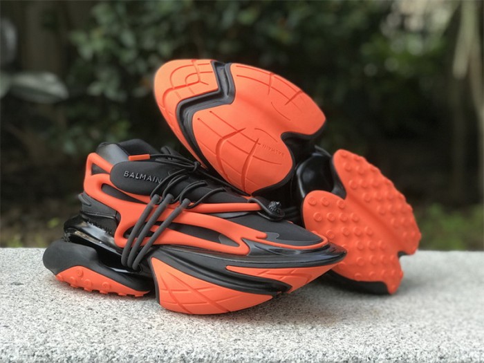 Balmain Unicorn Low-Top Orange Black