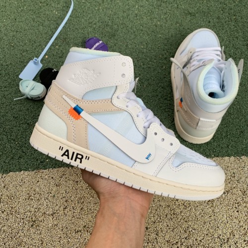 Authentic Off White x Air Jordan 1 White GS