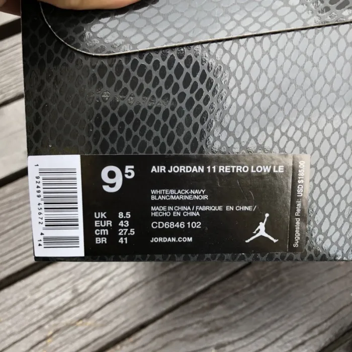 Authentic Air Jordan 11 Low “Navy Blue Snakeskin”