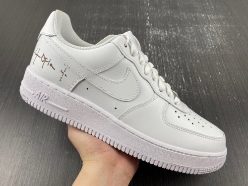 Travis Scott x Nike Air Force 1 '07 'Triple White'