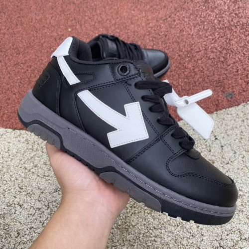 OFF-WHITE Out Of Office OOO Low Tops Black Gray White FW21