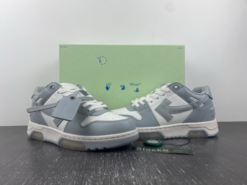 OFF-WHITE Out Of Office OOO Low Tops Grey White