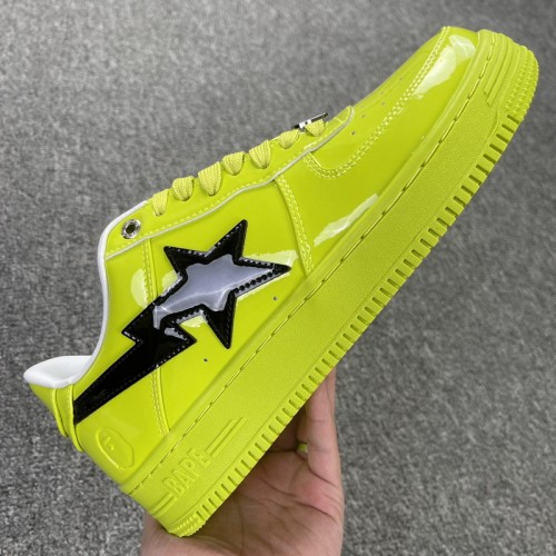 A Bathing Ape Bape Sta #2 Yellow Patent