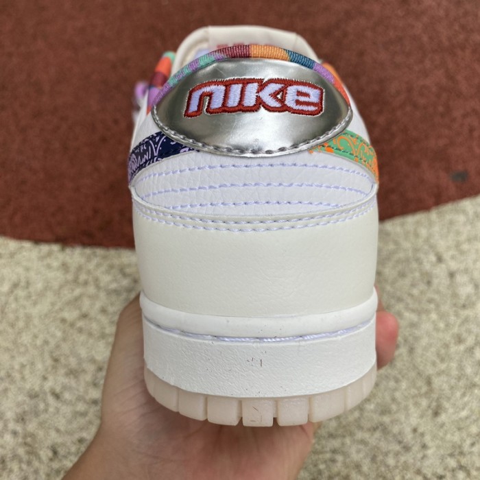 Nike Dunk Low White Multi-Color Paisley