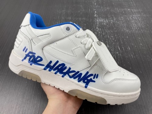 OFF-WHITE Out Of Office OOO Low Tops For Walking White White Dark Blue SS22