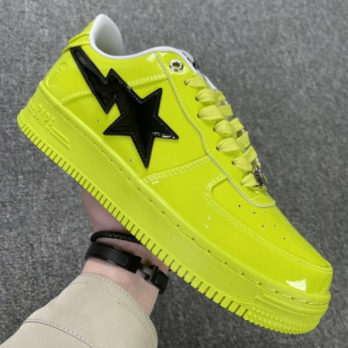 A Bathing Ape Bape Sta #2 Yellow Patent