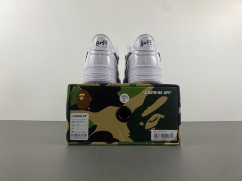 A Bathing Ape Bape Sta #2 White Patent