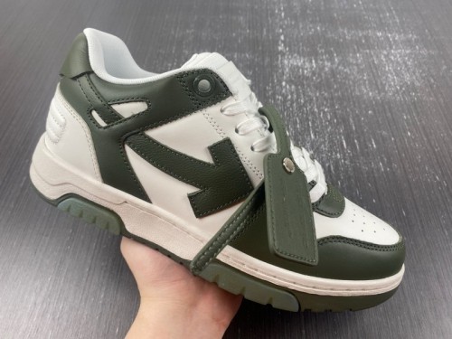 OFF-WHITE Out Of Office OOO Low Tops White Khaki
