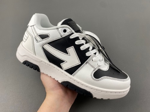 OFF-WHITE Out Of Office OOO Low Tops Black White