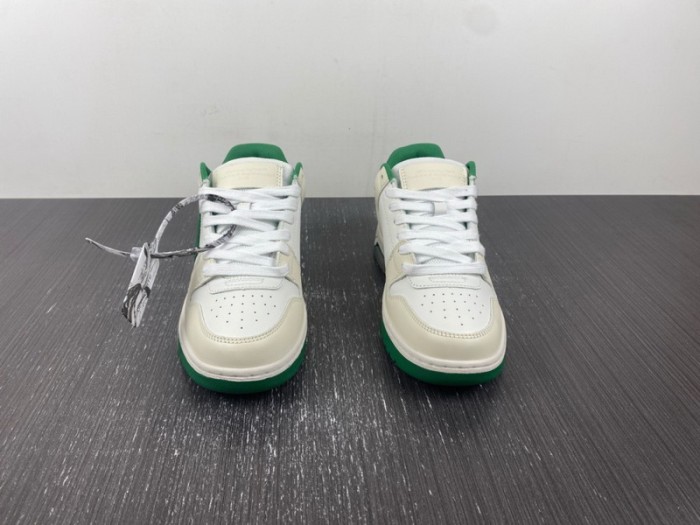 OFF-WHITE Out Of Office OOO Low Tops White Green