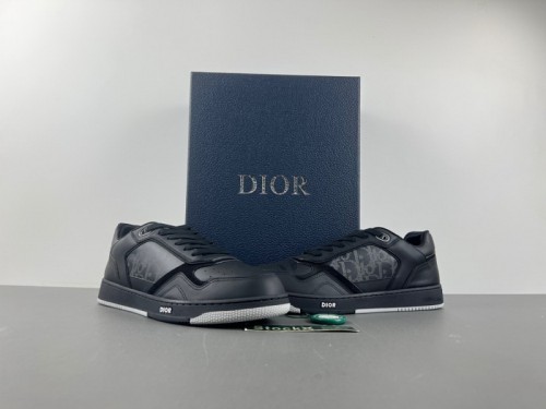 Dior B27 Low Black Dior Oblique Galaxy Leather Grey