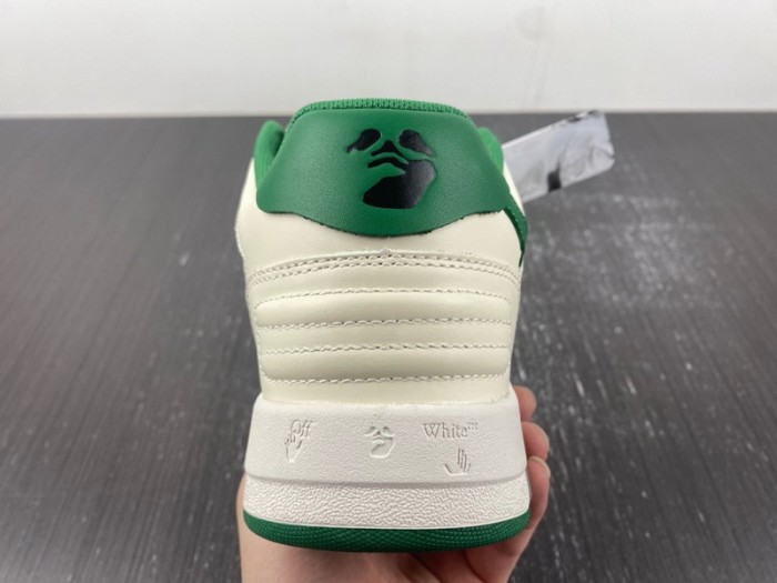 OFF-WHITE Out Of Office OOO Low Tops White Green