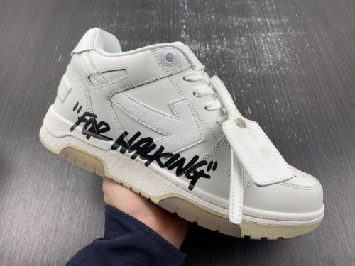 OFF-WHITE Out Of Office OOO Low Tops For Walking White Black