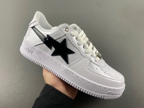 A Bathing Ape Bape Sta #2 White Patent