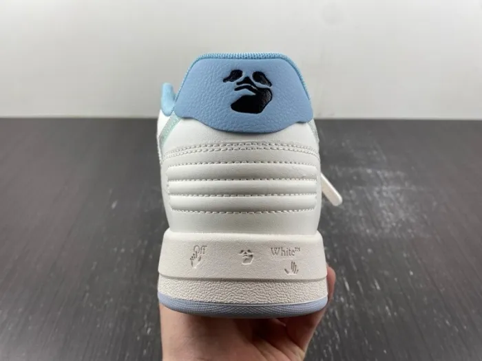 OFF-WHITE Out Of Office OOO Low Tops White Iridescent Blue