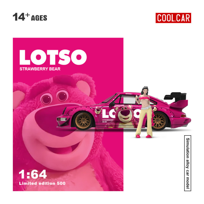 Cool Car 1:64系列 保時捷964 熊抱哥模擬合金汽車模型