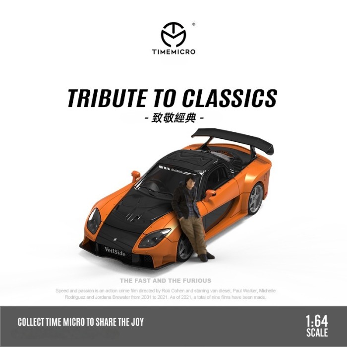 1:64馬自達RX-7 Veilside玩命關頭模擬合金汽車模型