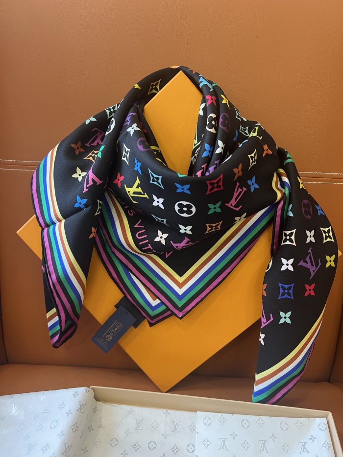 Monogram Square Silk Scarf LP291