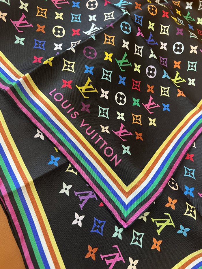 Monogram Square Silk Scarf LP291
