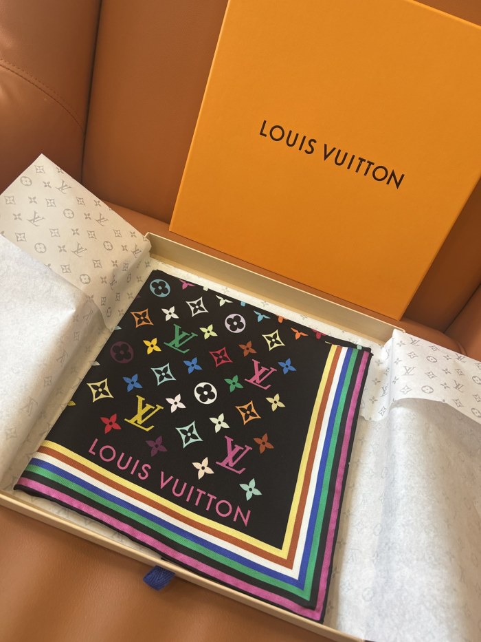 Monogram Square Silk Scarf LP291