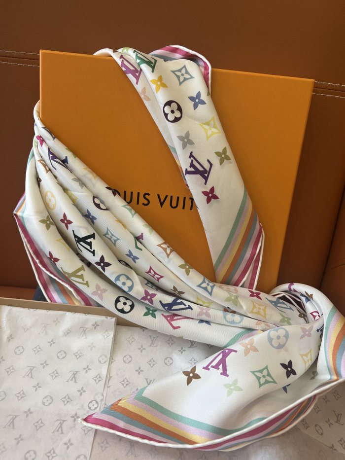 Monogram Square Silk Scarf LP291