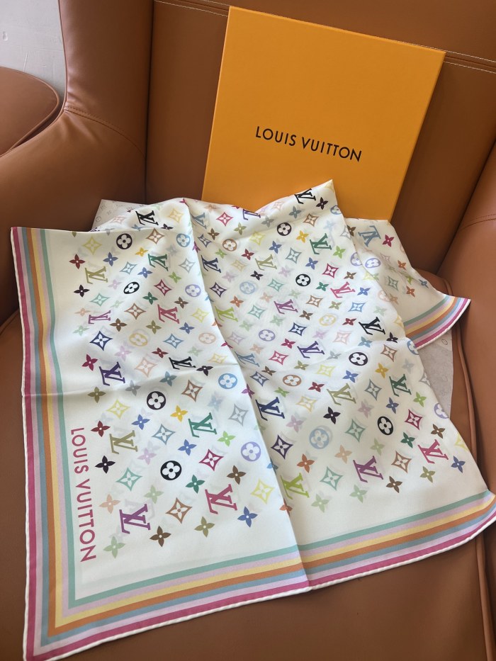 Monogram Square Silk Scarf LP291