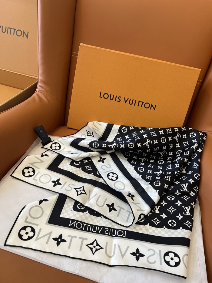 Monogram Square Silk Scarf LP292