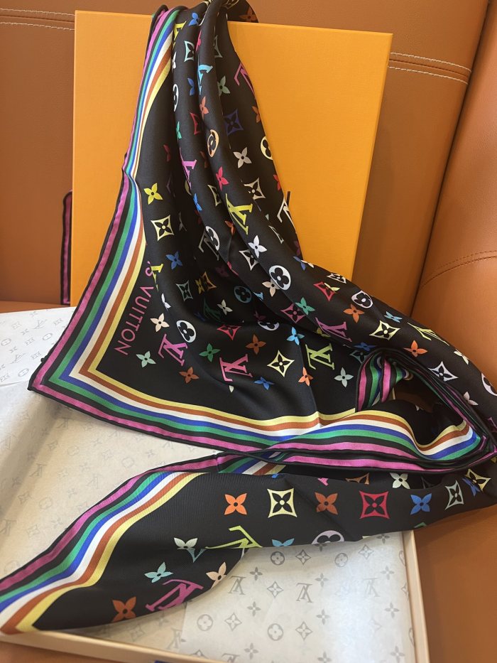 Monogram Square Silk Scarf LP291