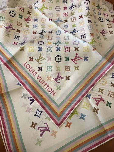Monogram Square Silk Scarf LP291