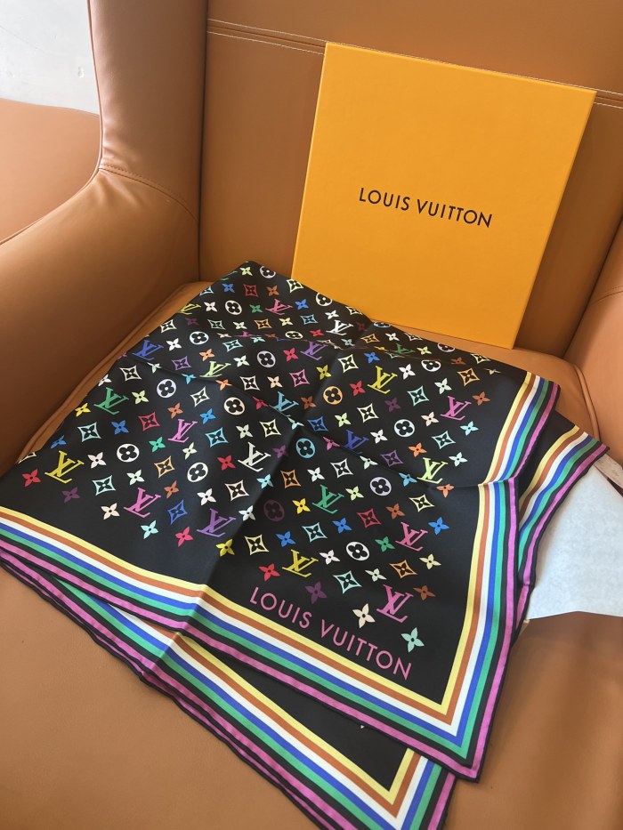 Monogram Square Silk Scarf LP291