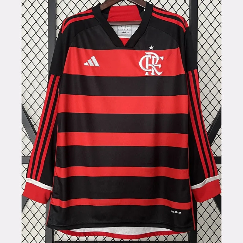 24-25 Flamengo Home Long Sleeve Soccer Jersey