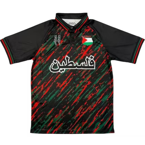 24-25 Palestina FC Black Red Green Polo Short Sleeve