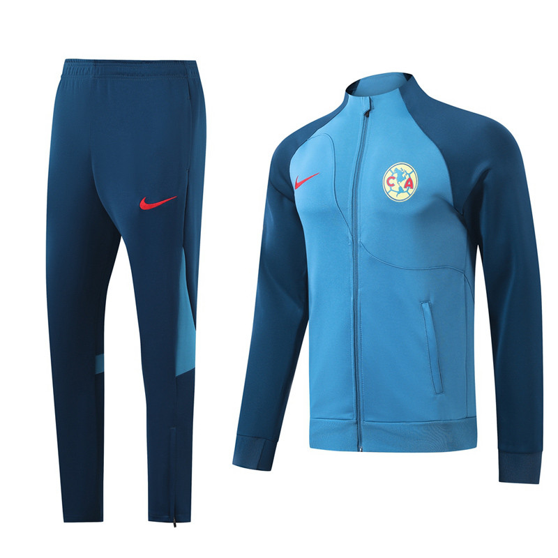 24-25 Club America Blue Jacket Tracksuit #01