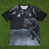 Mens Real Madrid Special Edition Black Leopard Jersey 2024/25