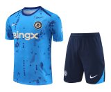 Mens Chelsea Short Training Suit Blue Pattern 2024/25