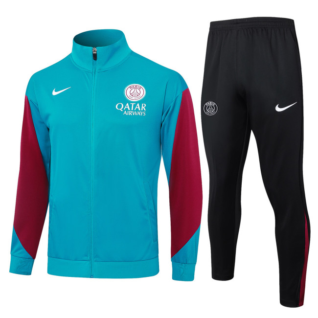 Mens PSG Jacket + Pants Training Suit Lake Blue 2024/25