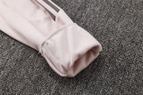 Mens Real Madrid Hoodie Sweatshirt + Pants Training Suit Pale Pink 2024/25