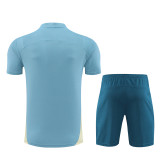 Mens Olympique Marseille Short Training Suit Ash Blue 2024/25