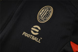 Mens AC Milan Jacket + Pants Training Suit Black 2024/25