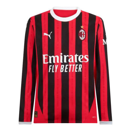 Mens AC Milan Home Jersey Long Sleeve 2024/25
