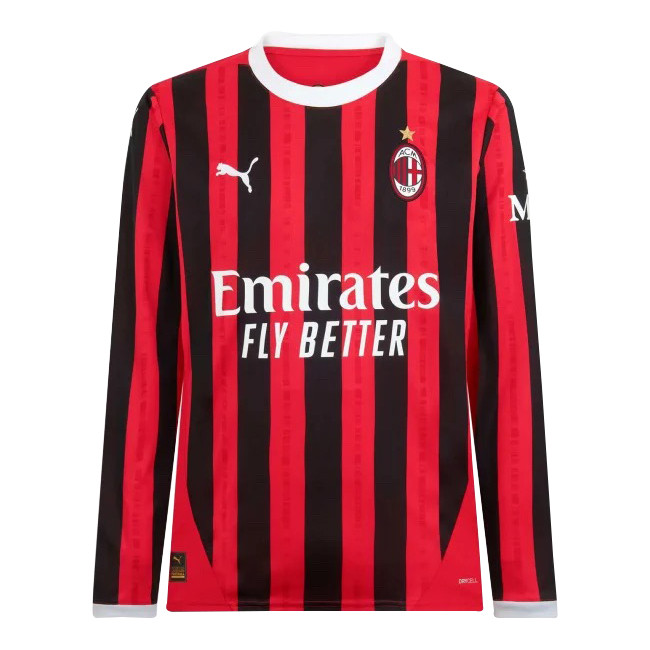 Mens AC Milan Home Jersey Long Sleeve 2024/25