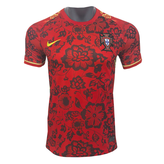Mens Portugal Special Red Flower Jersey 2024