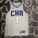 2019 HORNETS BALL #1 Gray Top Quality Hot Pressing NBA Jersey