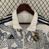 23-24  Real Madrid White & Grey Double Sided Windbreaker