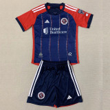 24-25 New England Revolution Home Kids Soccer Jersey